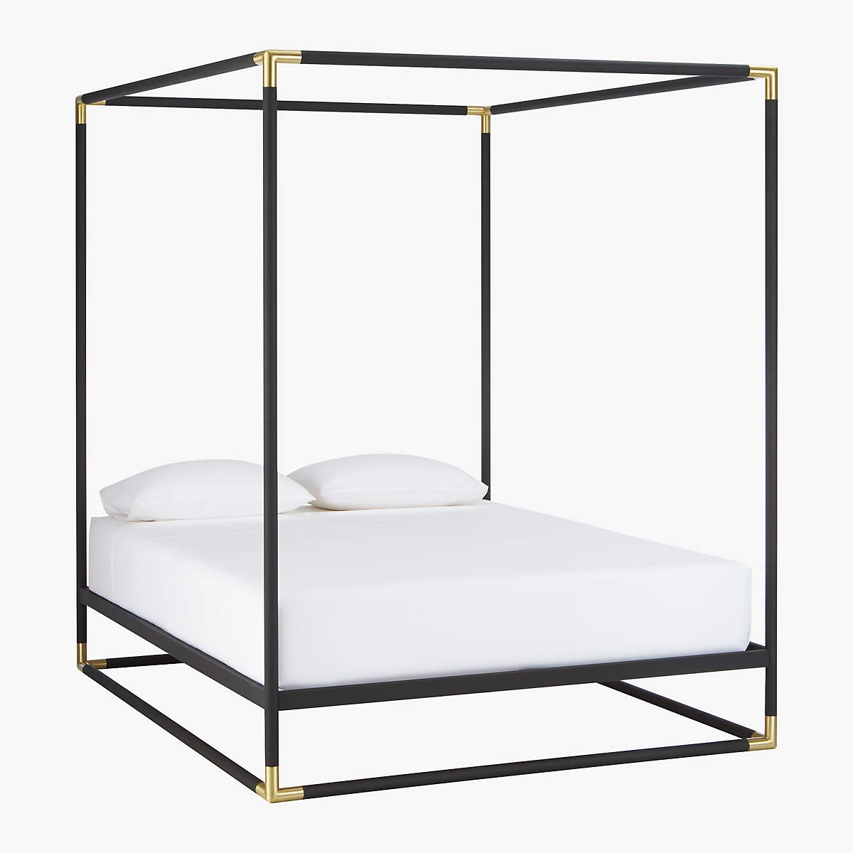 Frame Black Iron Queen Canopy Bed - Image 0