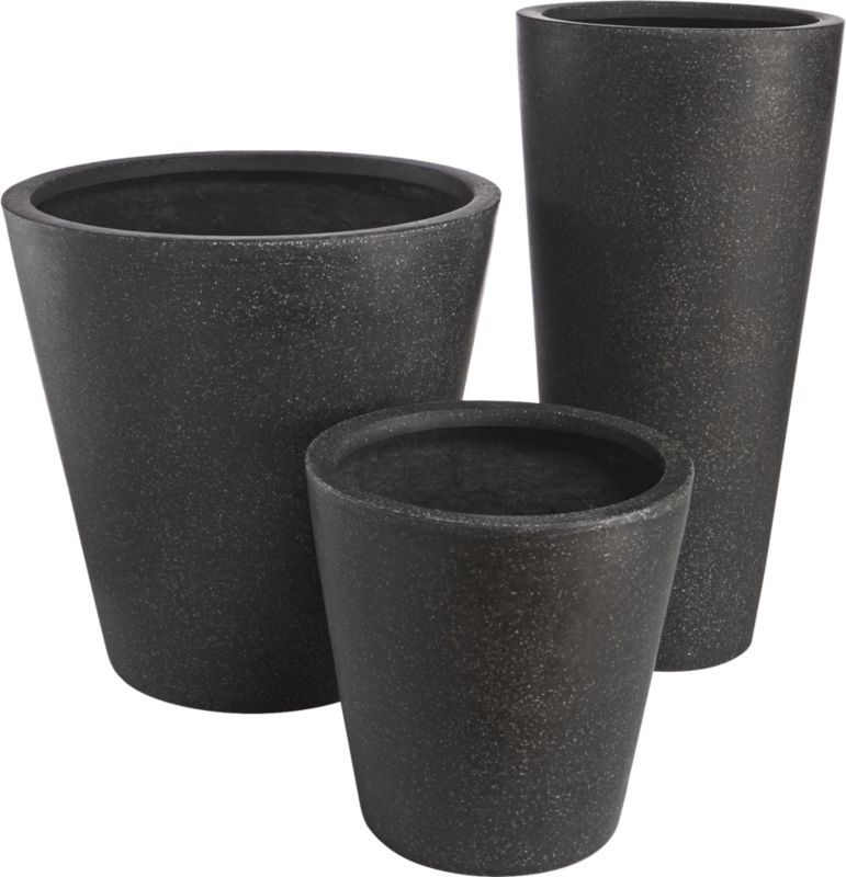 shore polyterrazzo large black planter - Image 6