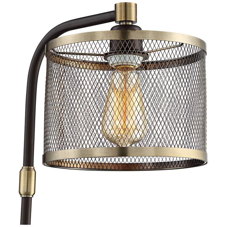 Brody Antique Brass Desk Lamp with USB and Outlet - Image 3