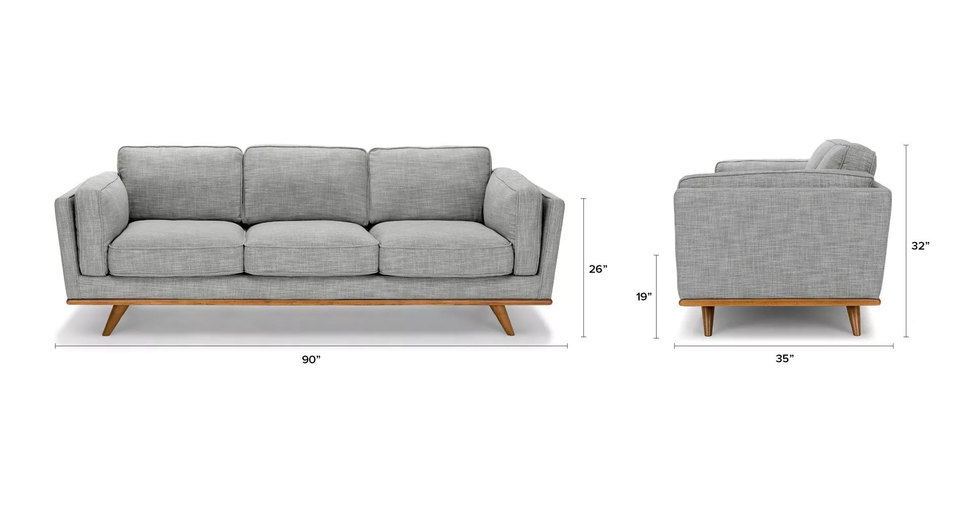 Timber Pebble Gray Sofa - Image 1