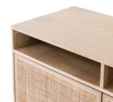 Dolores Cane Media Console, Natural - Image 1
