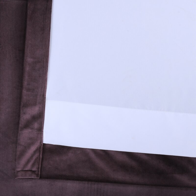 Livia Velvet Solid Color Room Darkening Thermal Rod Pocket Curtain Panel - Image 3