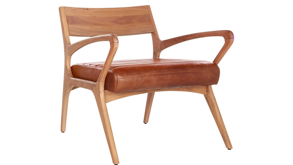 ALLEGRO WOOD AND LEATHER CHAIR - Image 2