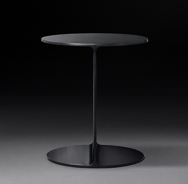I-BEAM STEEL ROUND SIDE TABLE - Image 0
