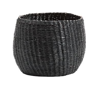 Lima Woven Basket, Black, Small - Image 4