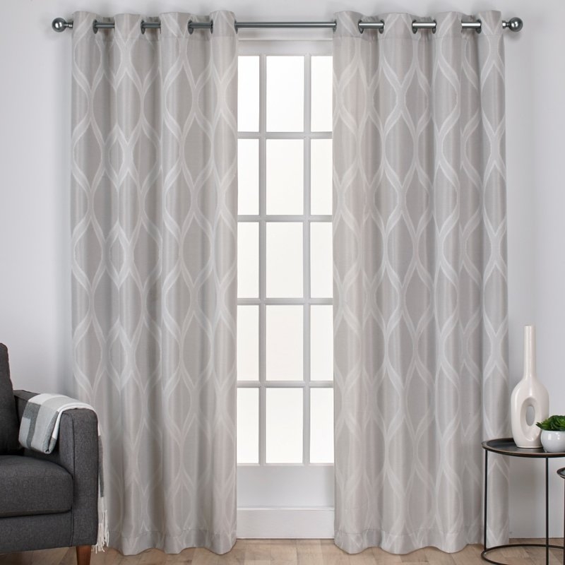 Quinton Geometric Room Darkening Grommet Curtain Panels - Image 0