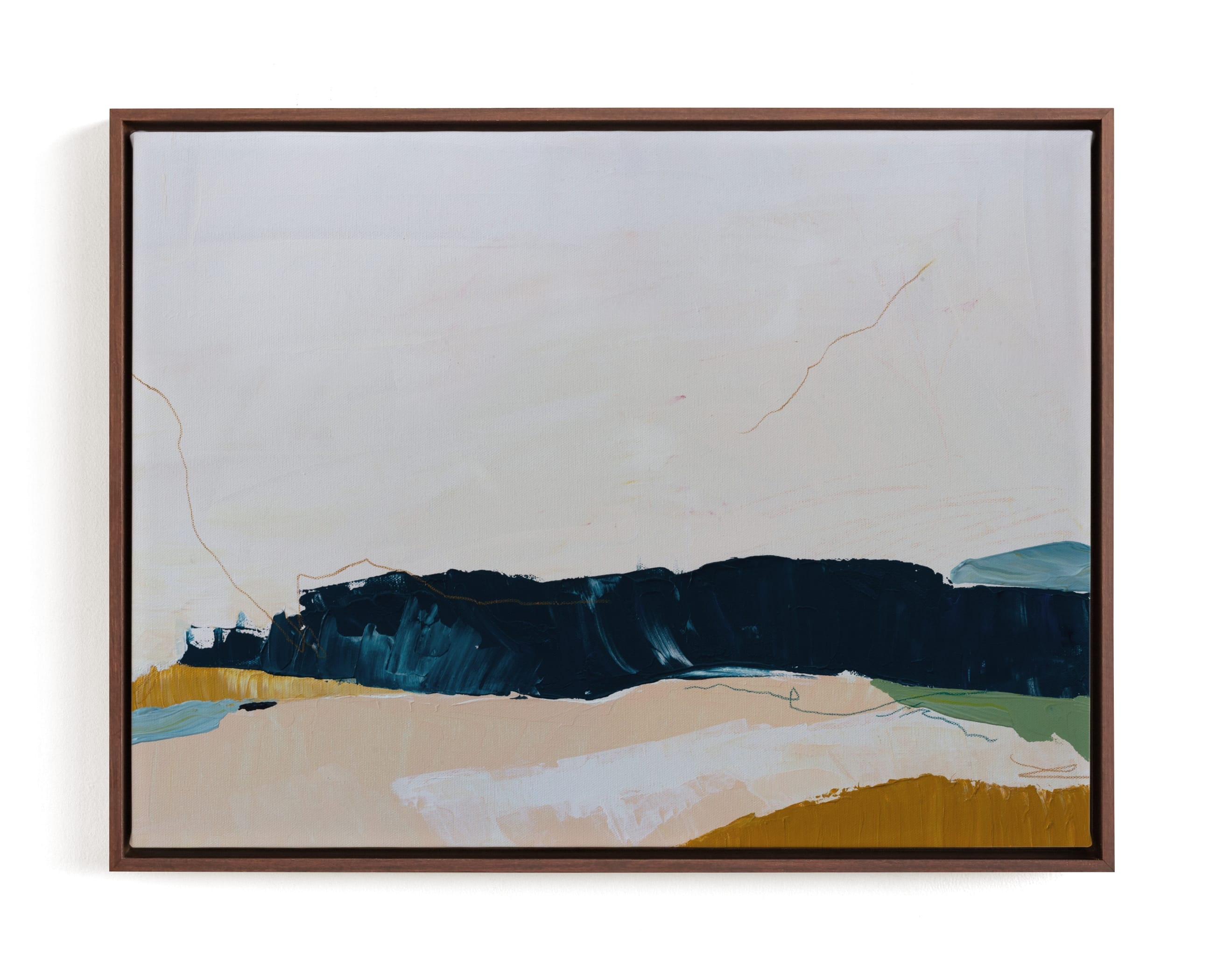 Moving Mountains II Art Print, 24x18, Canvas Walnut Finish Canvas Frame - - Image 0