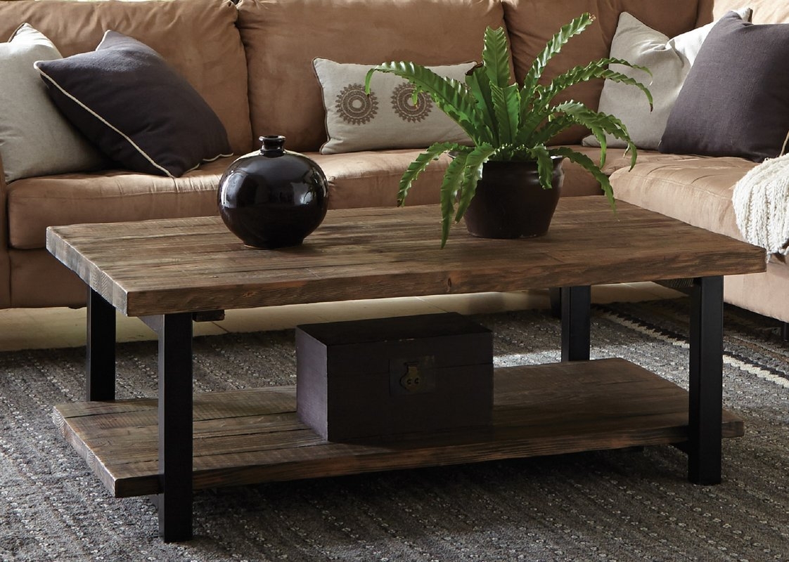Veropeso 42" Wood/Metal Coffee Table - Image 1