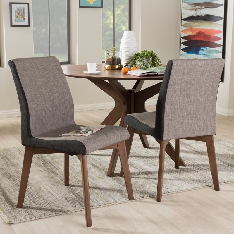 Collazo Upholstered Side Chair in Dark Walnut - Image 4
