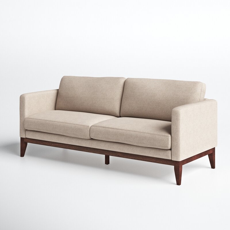 Rowland 76.75" Linen Square Arm Sofa - Image 4