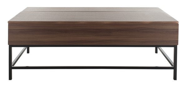 Gina Lift-Top Coffee Table - Dark Oak/Black - Safavieh - Image 0