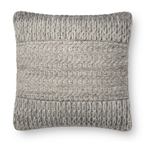 JAYNIE PILLOW, GRAY - with poly insert - Image 0
