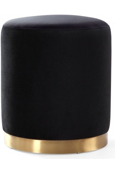 Thea BLACK VELVET OTTOMAN -Lilly BASE - Image 0