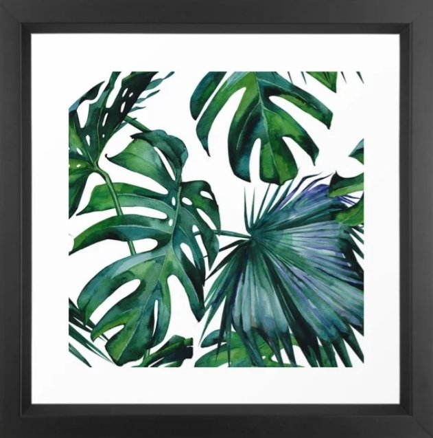 Tropical Palm Leaves Classic Framed Art Print - Image 0