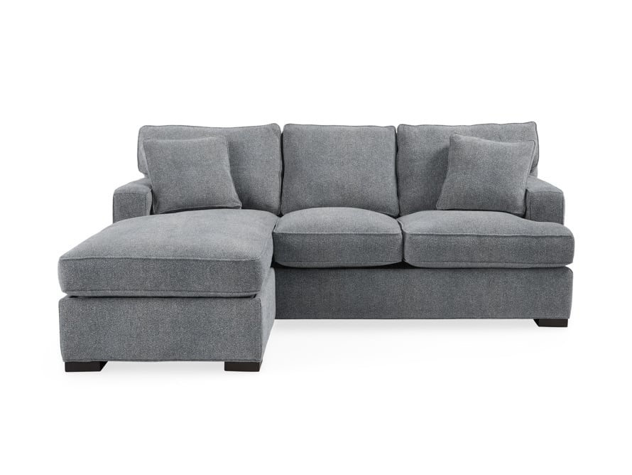 DUNE 88" UPHOLSTERED QUEEN SLEEPER SOFA WITH CHAISE IN GRACELAND STORM - Image 0