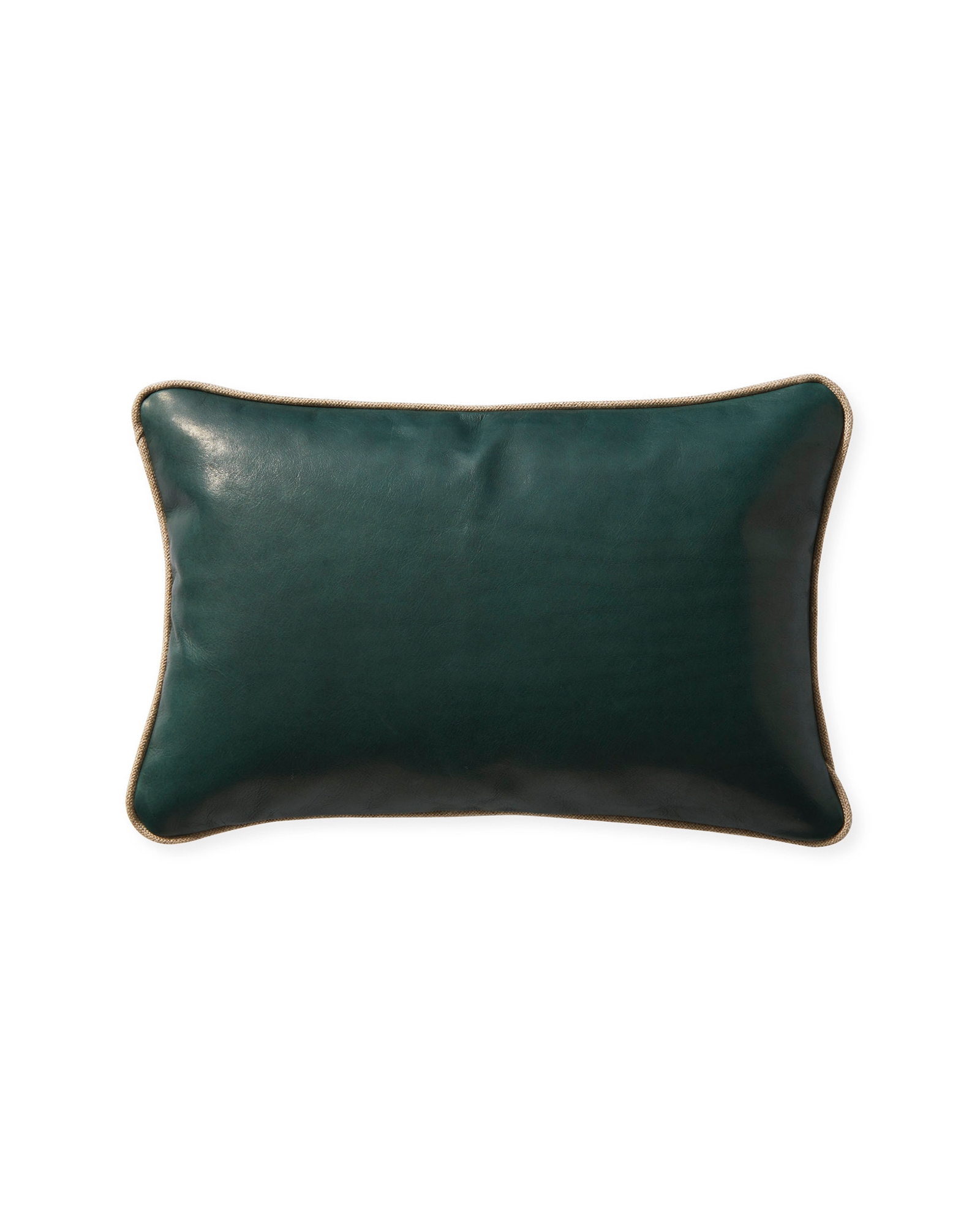 Leather 12" x 18" Pillow Cover - Evergreen - Insert sold separately - Image 0