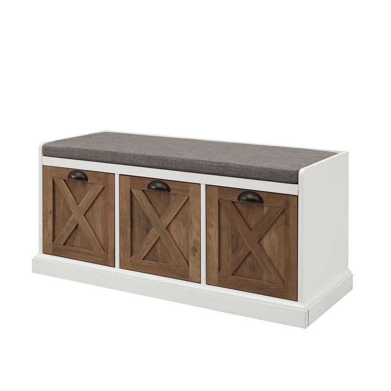 Willow 40" Farmhouse 3 Drawer Storage Bench - Image 0