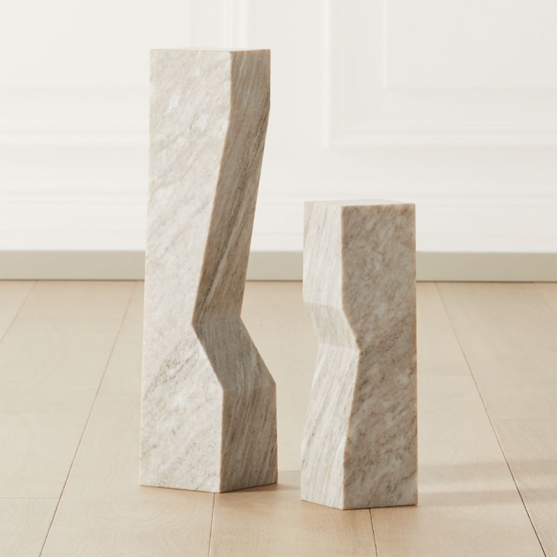 Vesta Marble Sculpture Pedestal Large - Image 1