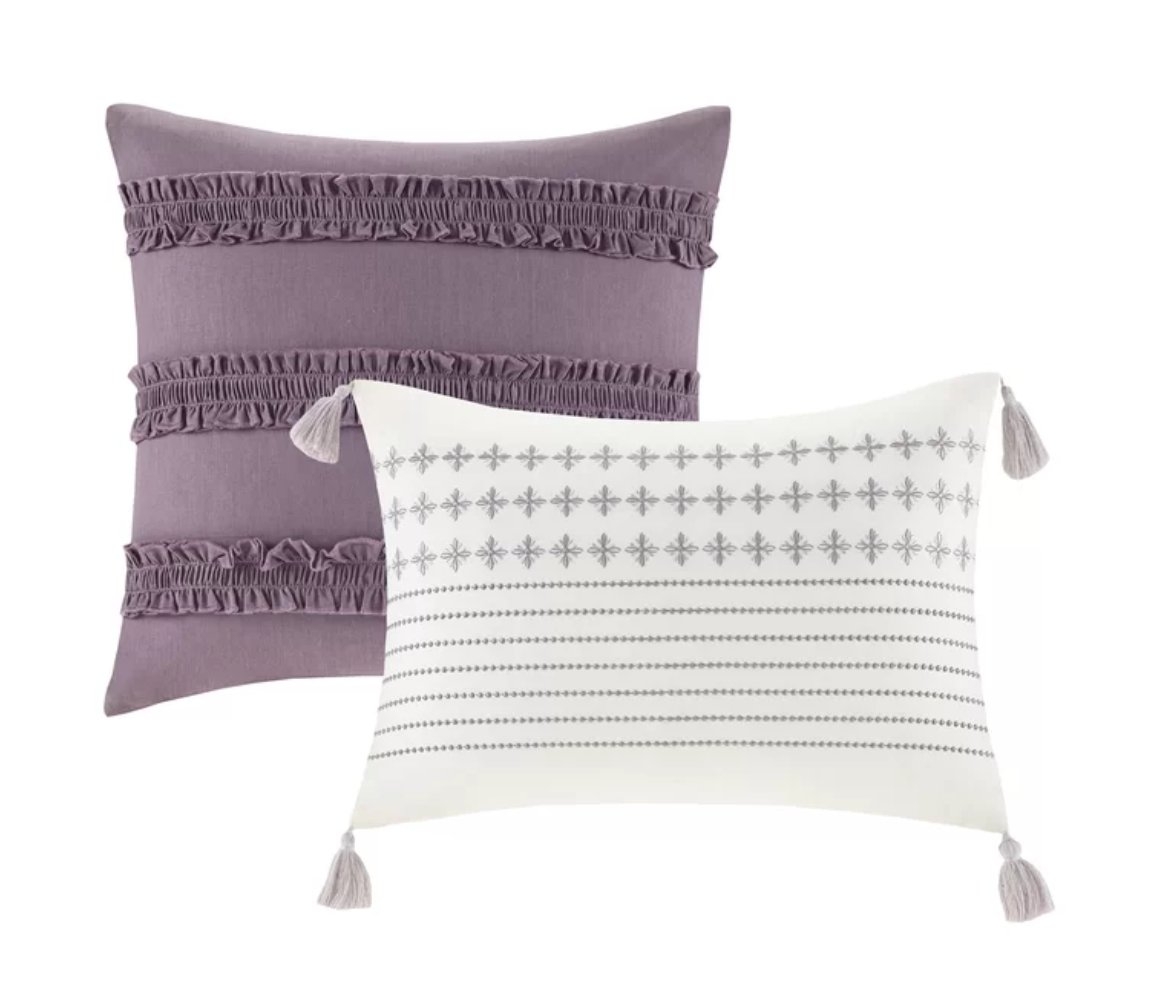 Guion Reversible Comforter Set - Purple, King - Image 1