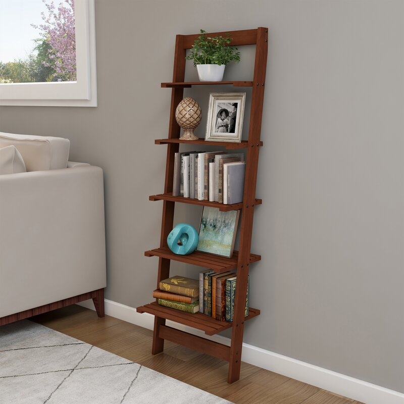 Wabansia Ladder Bookcase - Cherry - Image 0
