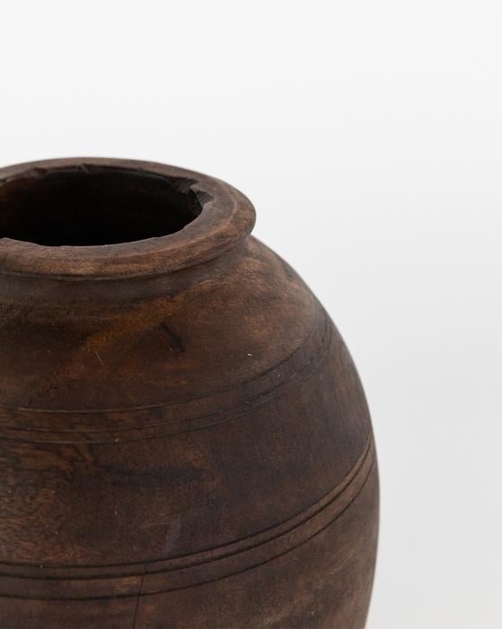 Aged Wood Vase - Image 1