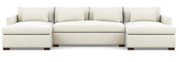CHARLY U-Sectional Sofa - Ivory heavy cloth - Image 0