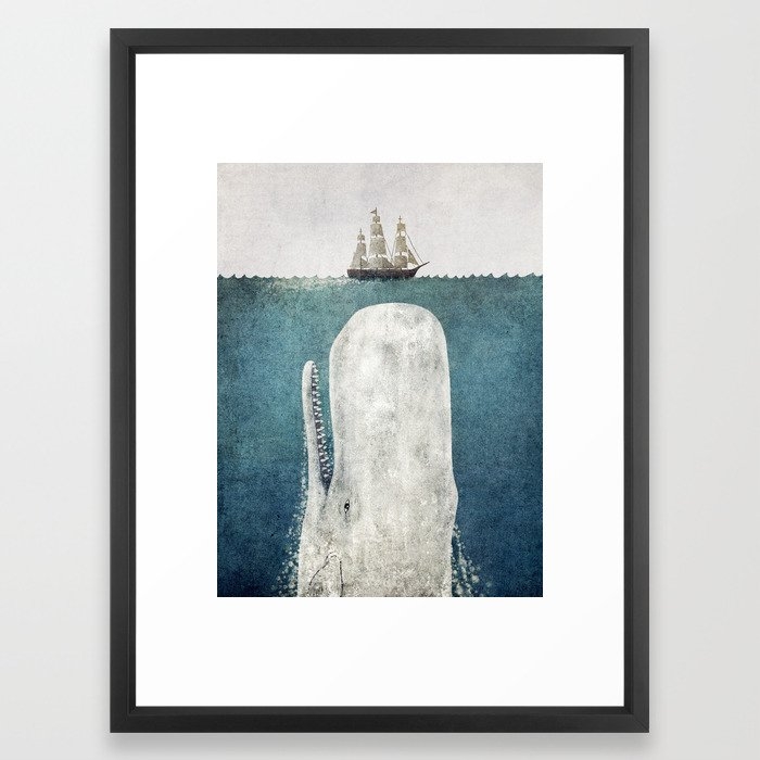 The Whale - vintage Framed Art Print - Image 0