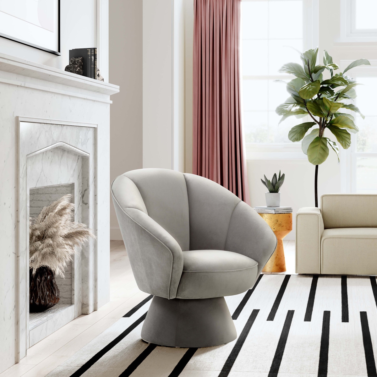 Allora Grey Accent Chair - Image 5
