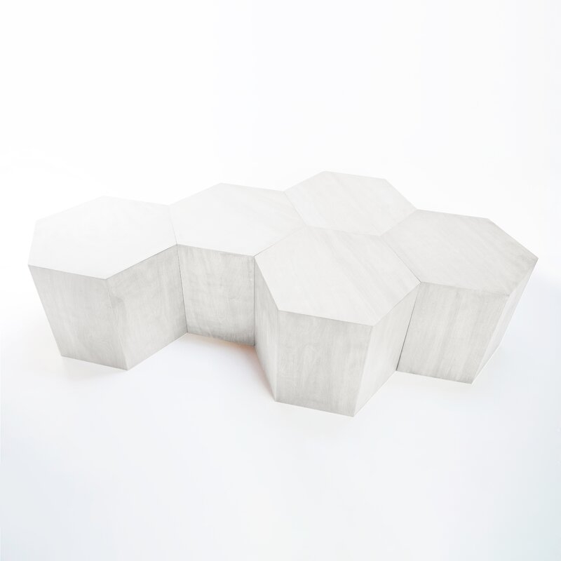 Hammers and Heels Solid Wood Block Coffee Table - Image 1