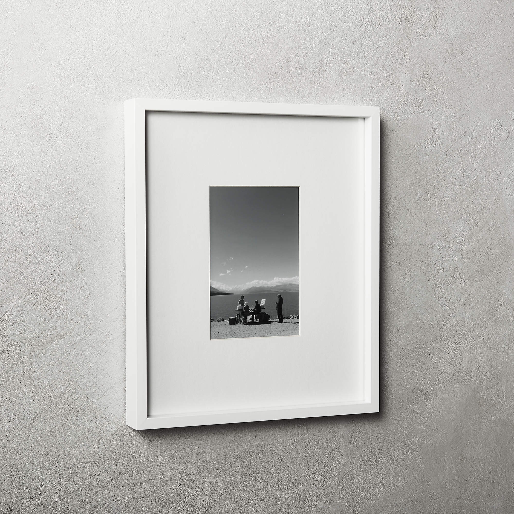 Gallery White Frame with White Mat 4x6 - Image 0