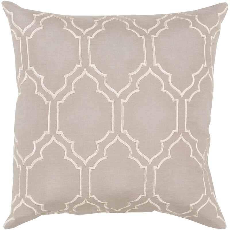 Lunde Throw Pillow 22" Cover - TAUPE - Image 0