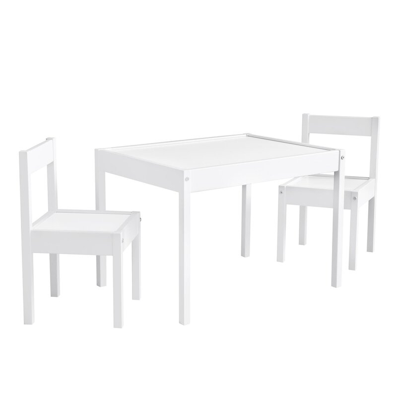 Alys Kids 3 Piece Rectangular Writing Table and Chair Set - Image 1
