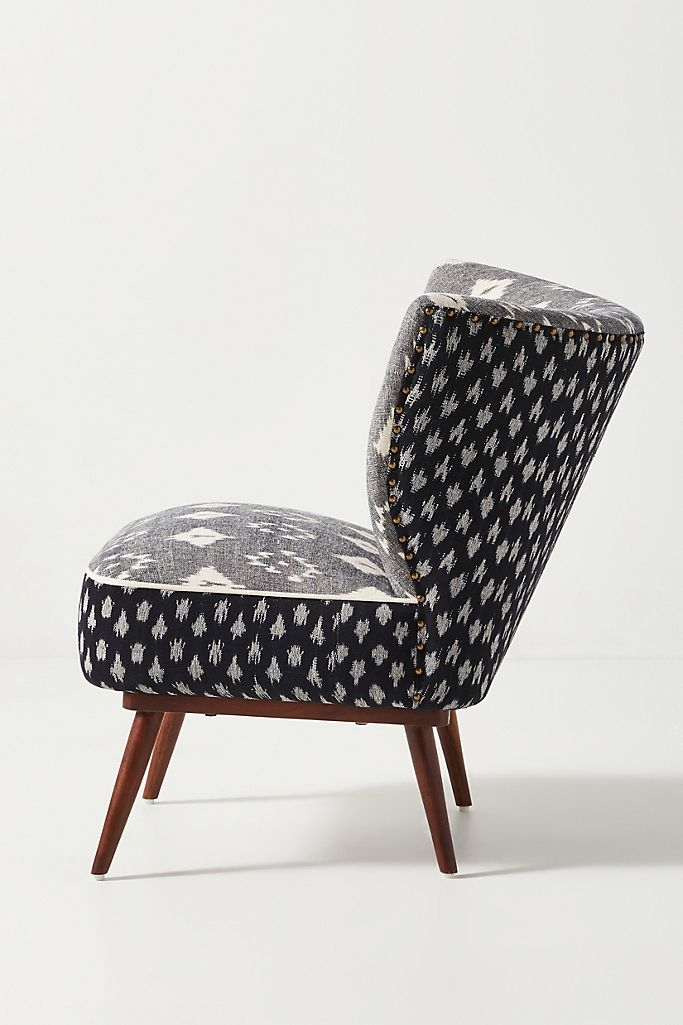 Woven Ikat Petite Accent Chair - Image 2
