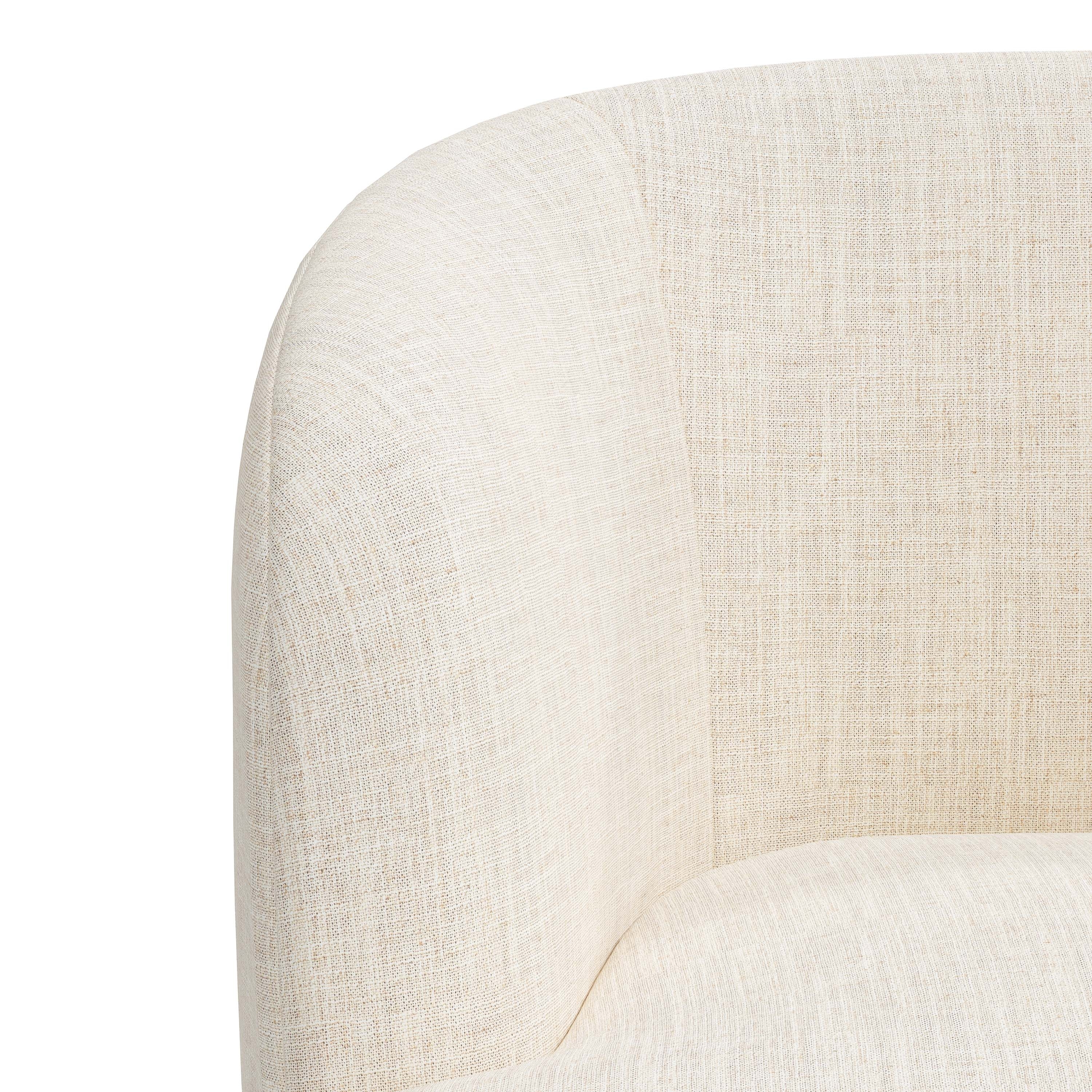 Hannah Swivel Chair - Talc Linen - Image 5