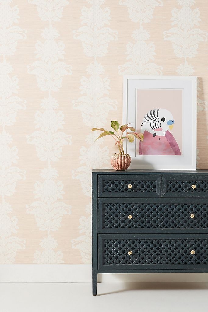 Pineapple Grove Damask Textured Wallpaper - Image 0