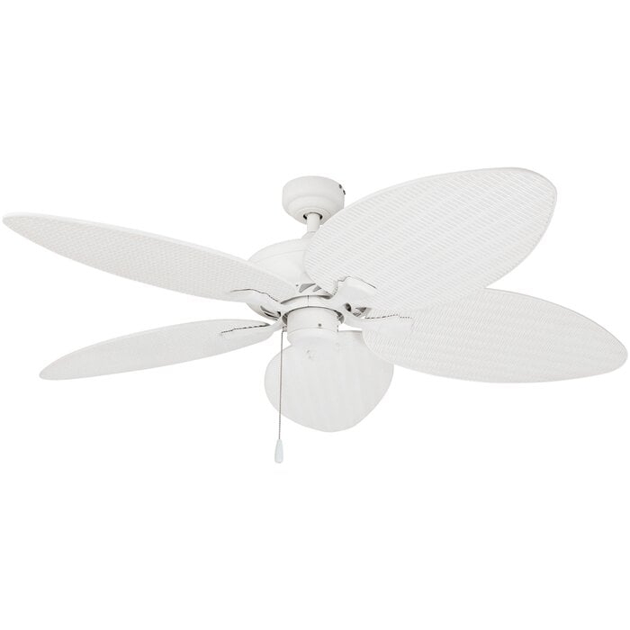 52" Cosgrave Palm Tropical 5 Blade Ceiling Fan, Light Kit Included - Image 0