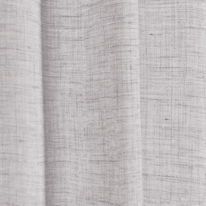 Solid Belgian Linen Curtain Frost Gray 48"x96" - Image 3