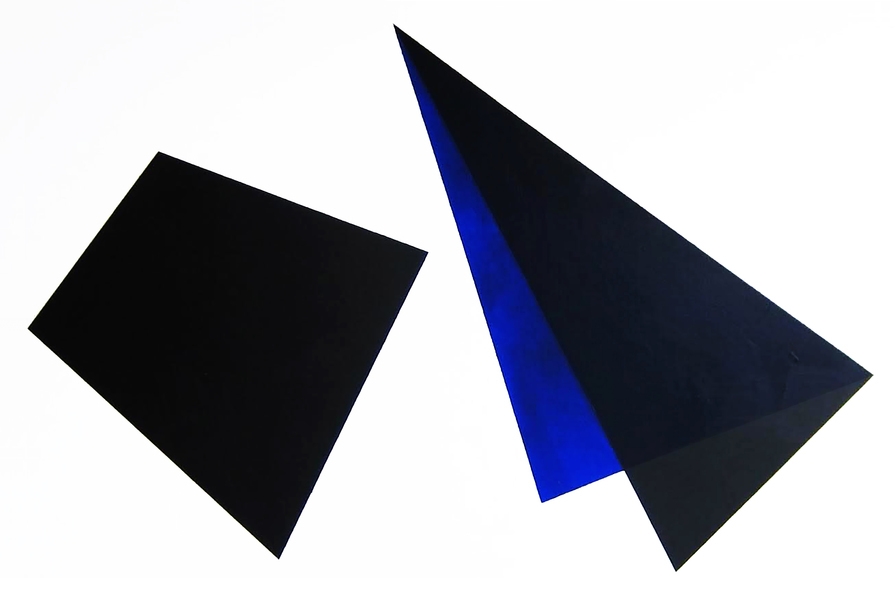 Black and Blue Shapes -20''x 14 - Image 0