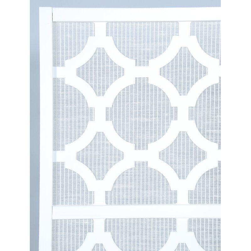 Keper Quarterfoil Infused Diamond Design 4 Panel Room Divider - Image 2