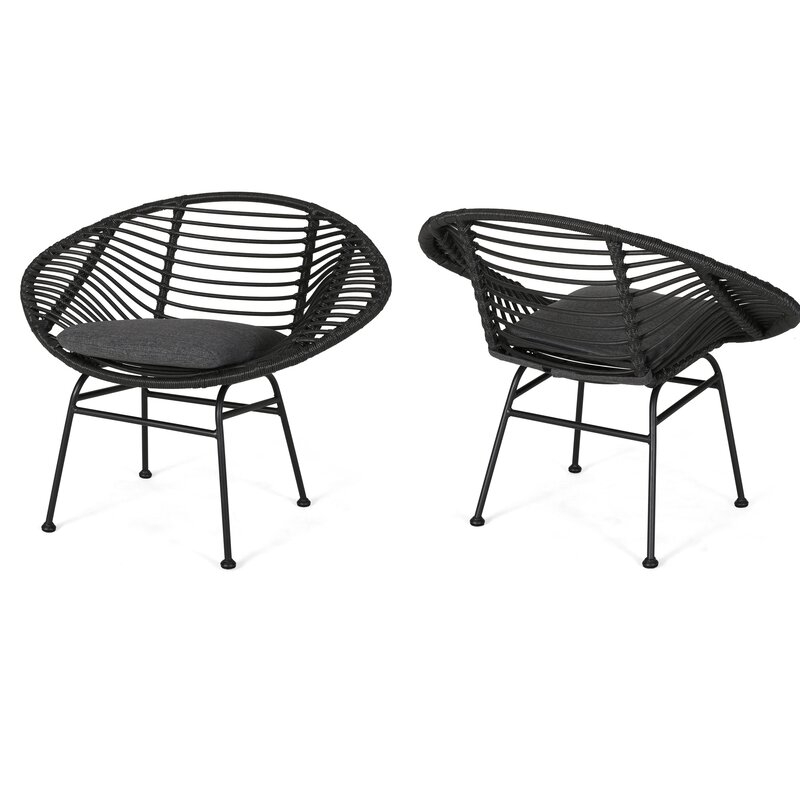 Dark Gray Mccurley Papasan Chair (Set of 2) - Image 0