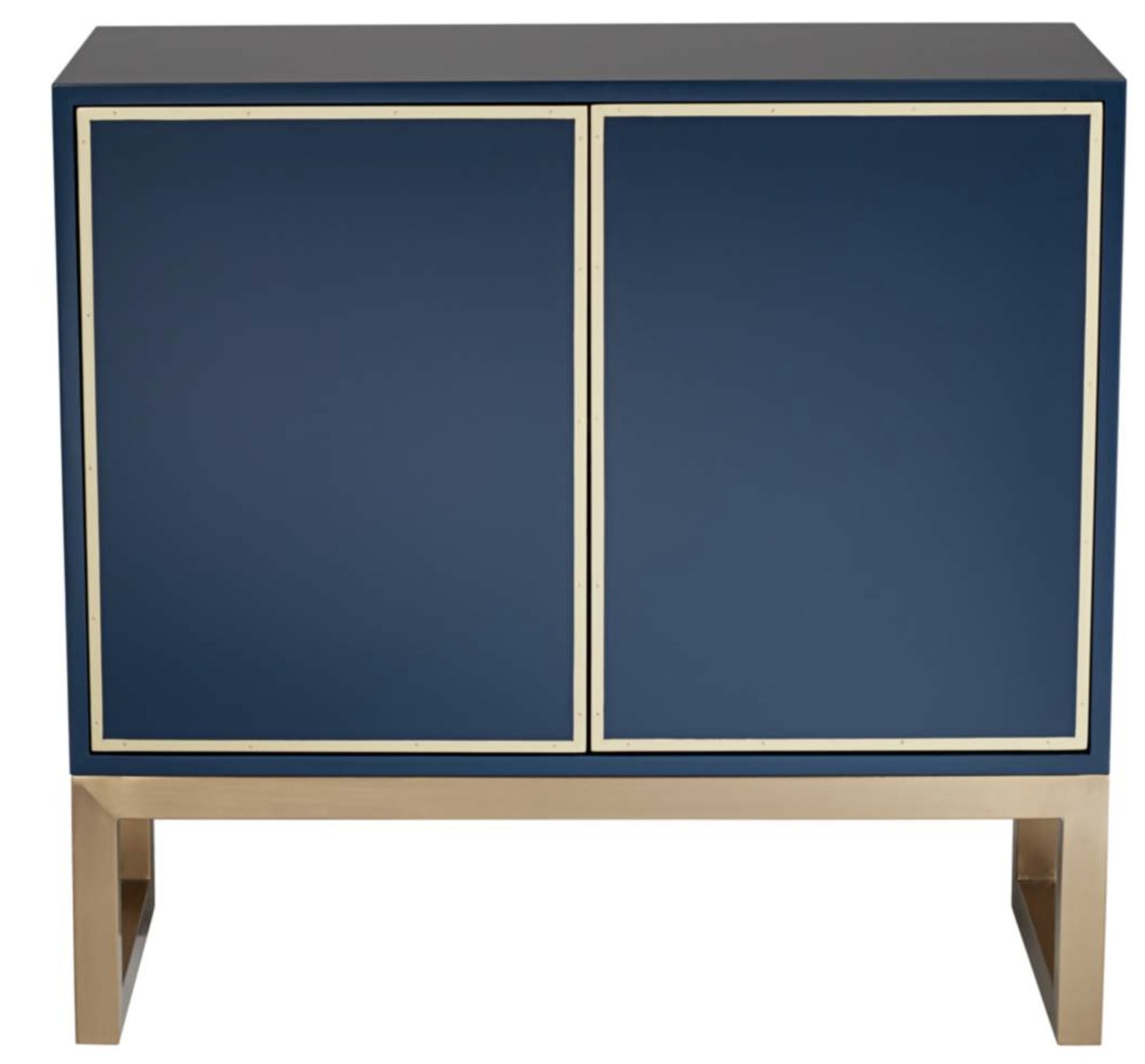 Tarim 35 3/4" Wide Blue and Gold 2-Door Accent Cabinet - Style # 79H97 - Image 1