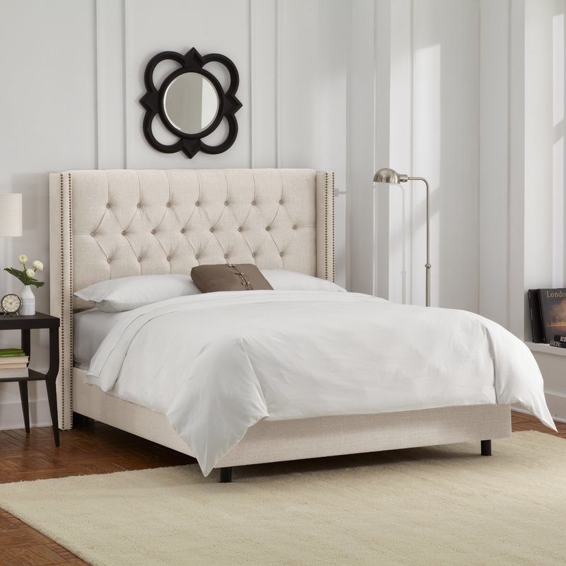 Davina Upholstered Panel King Bed - Image 1
