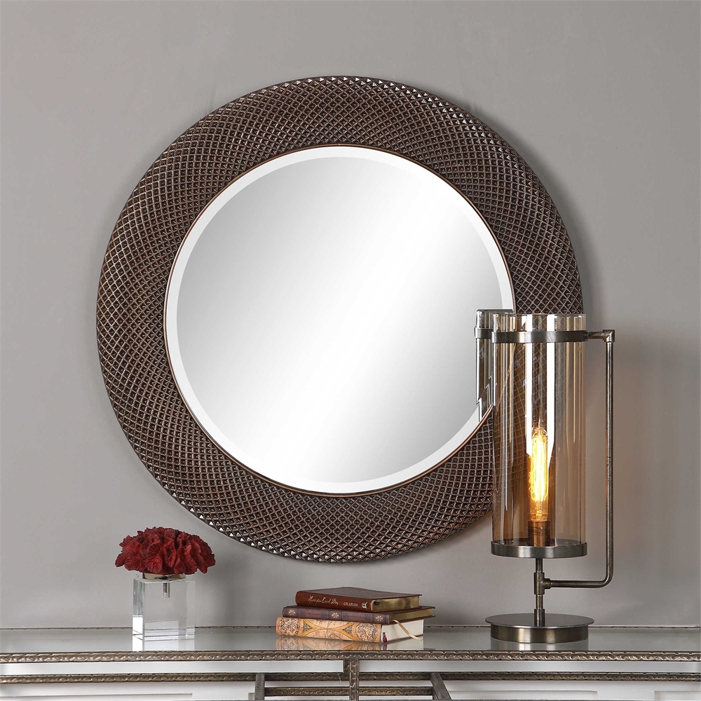Aziza Bronze Round Mirror - Image 0