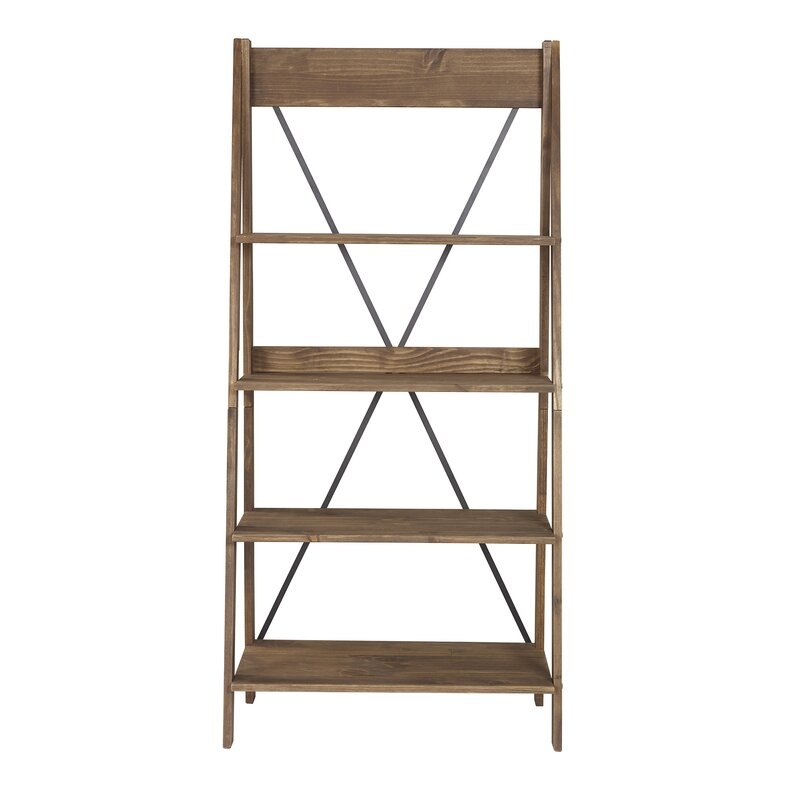 Eliott 68'' H x 31'' W Solid Wood Ladder Bookcase - Image 0
