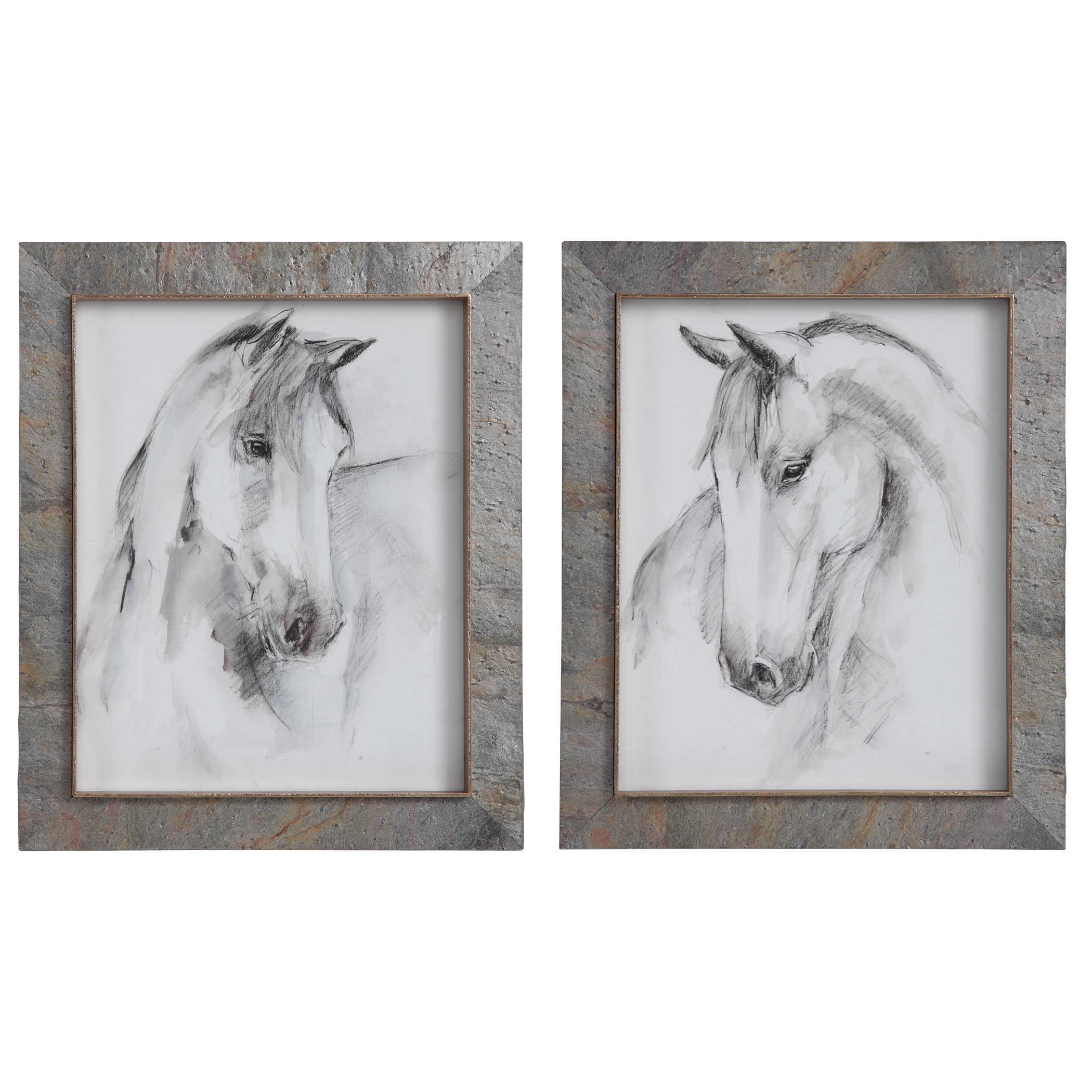 Equestrian Watercolor Framed Prints, S/2 - Image 5