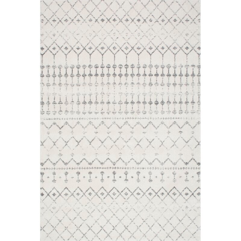 Lucienne Geometric Rug, Gray, 9' x 12' - Image 0