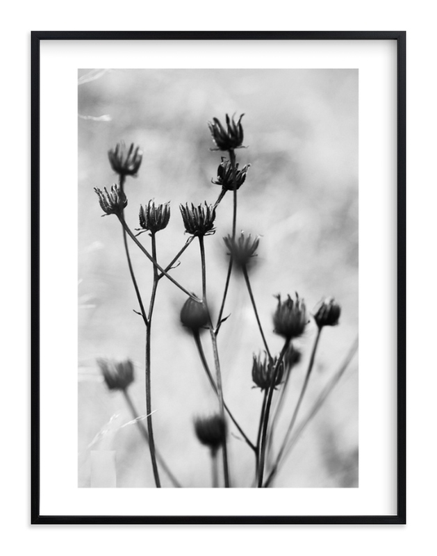 autumn detail - 30 x 40"- white border- black wood frame - Image 0