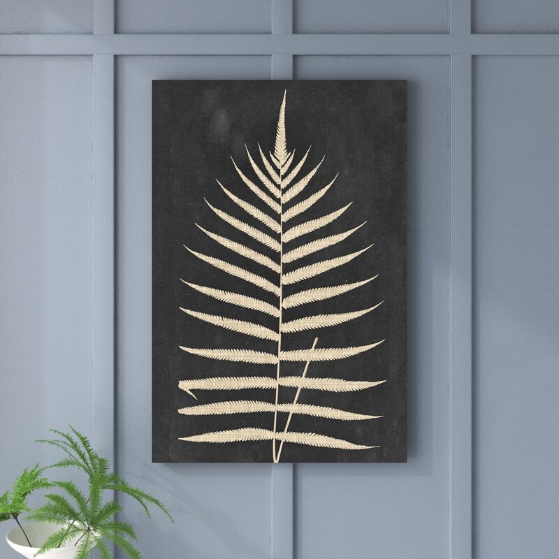 'Linen Fern III' - Wrapped Canvas Painting Print - Image 1