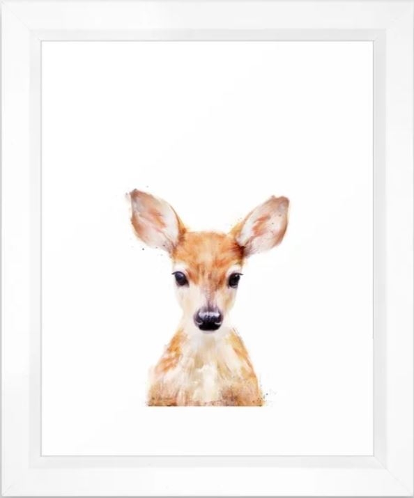 Little Deer Framed Art Print- frame Vector white - Image 0