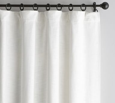 Seaton Textured Cotton Rod Pocket Curtain, 50 x 108", Neutral - Image 3